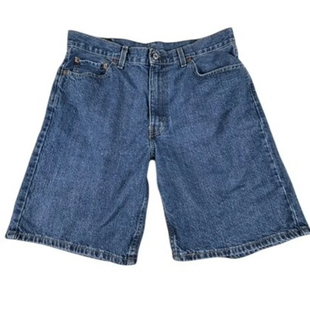 Levi's Denim Shorts Mens 36 550 Relaxed Fit Mid Wash Blue Jean Shorts 550-0618